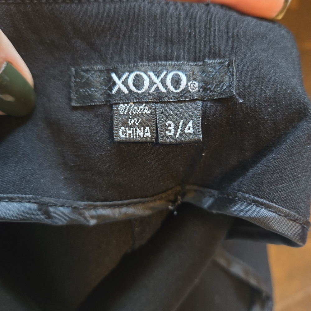 🌟GUC WOMENS XOXO Black Pencil Skirt Size 3/4 - Picture 4 of 4